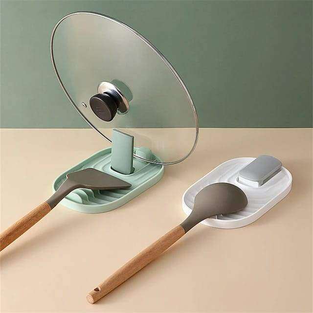 Cooking Spoon Rest Kitchen Utensil Rest with Pan Lid Holder Scrollcart Online Shopping Store