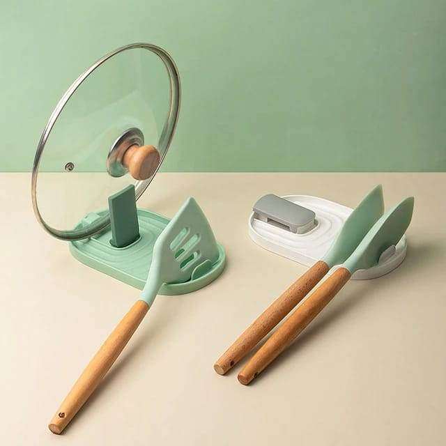 Cooking Spoon Rest Kitchen Utensil Rest with Pan Lid Holder Scrollcart Online Shopping Store