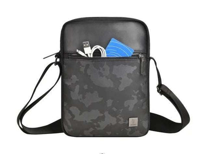 Crossbody bag camouflage fabric Handbags WIWU Salem Sling Bag black - Frond Part Opening View