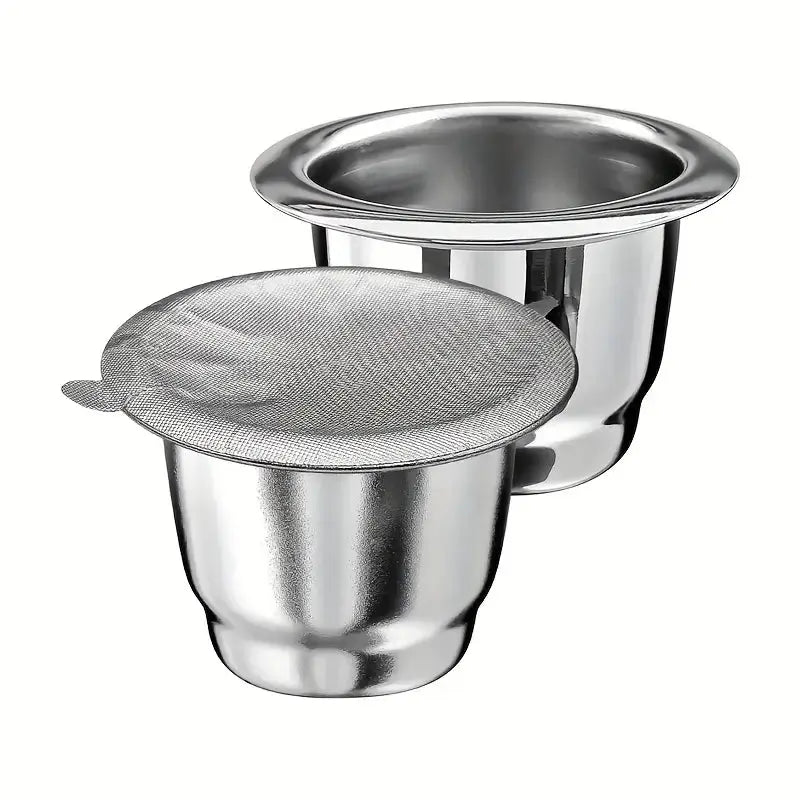 Stainless Steel Reusable Nespresso Coffee Capsule with Aluminum Foil Caps temu