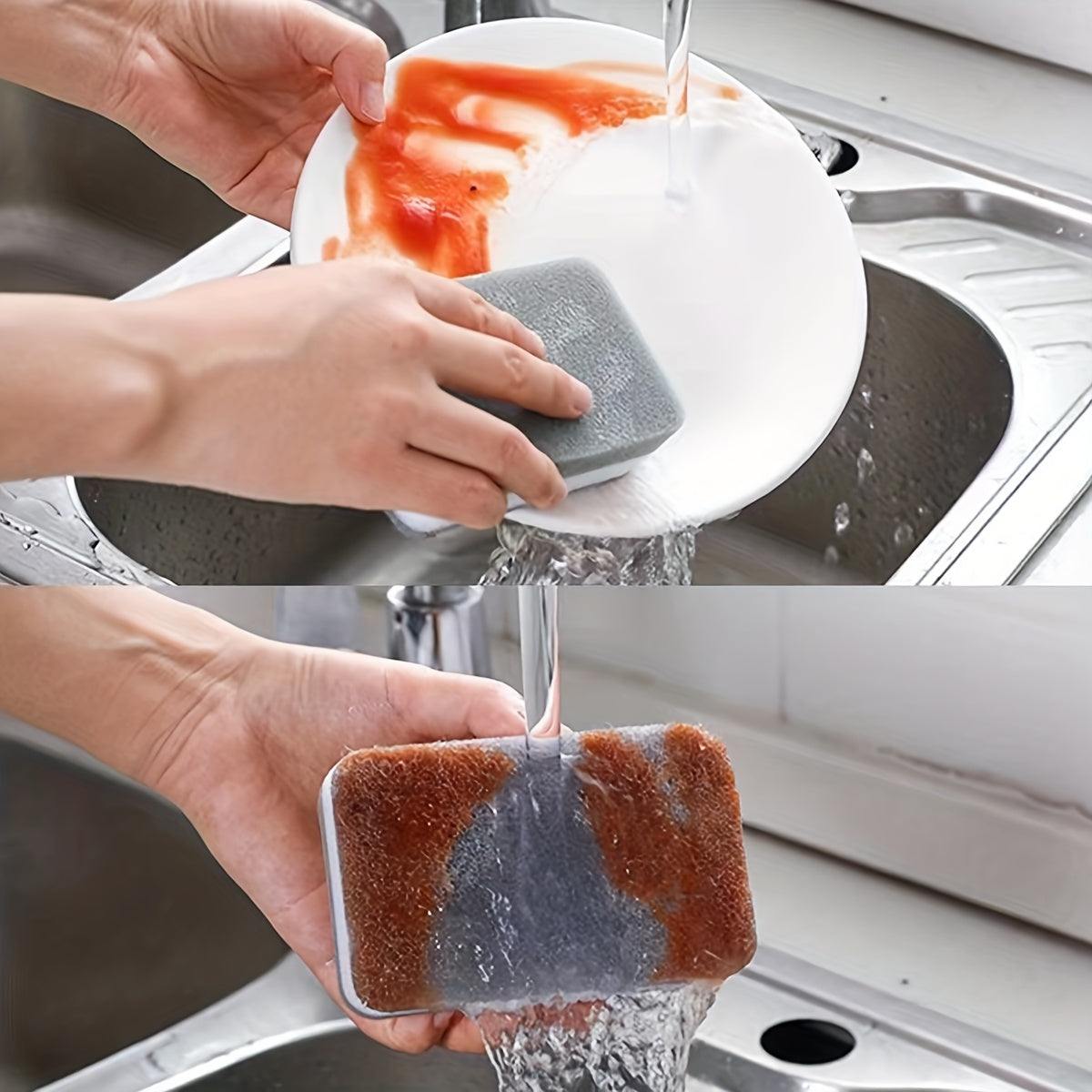 Dish washing Sponge Wipe Sponge - Double-sided Cleaning Brush - Scrollcart Qatar