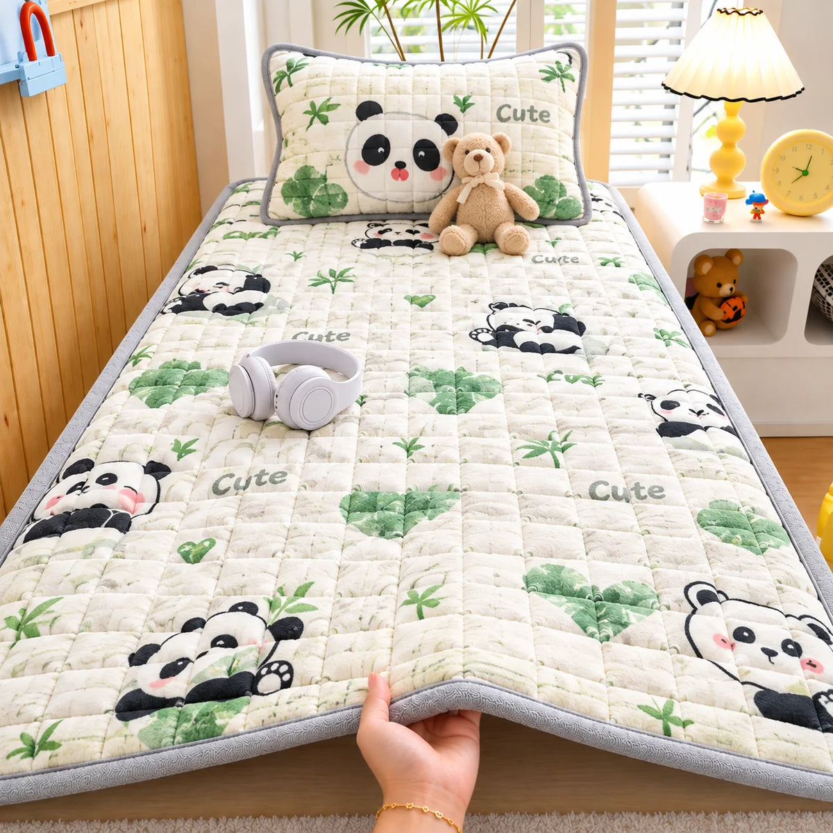 Mattress Topper Cover – Waterproof Bed Sheet Protector with 4-Side Elastic Strap