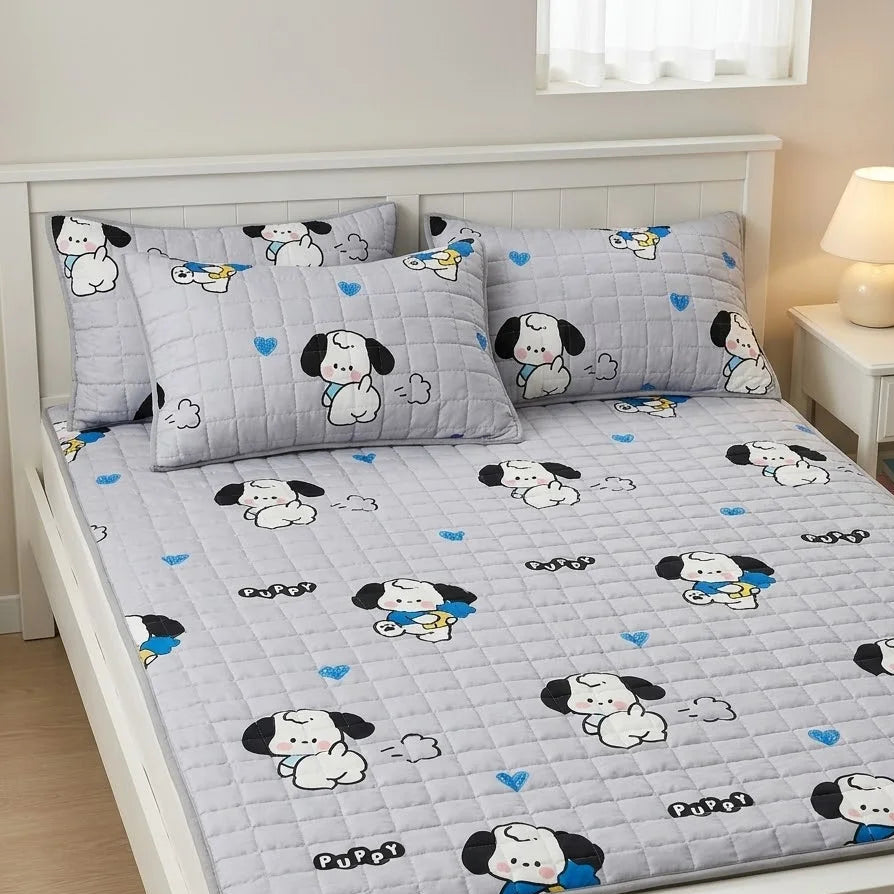 Mattress Topper Cover - Waterproof Bed Sheet Protector with Elastic Strap