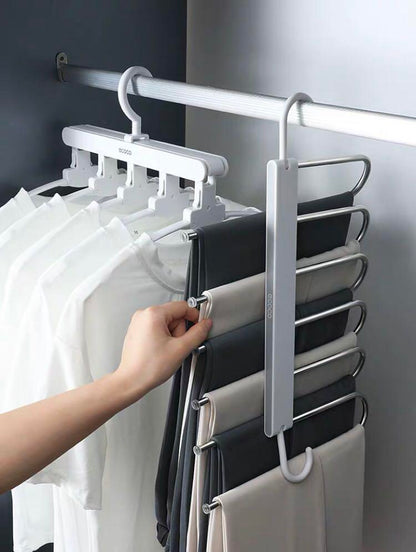 Ecoco Foldable Clothes Hanger -5-in-1 | Space-Saving Closet Organizer Scrollcart Qatar 