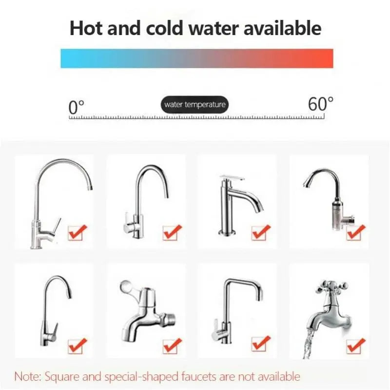 Expandable Kitchen Faucet water Filter Rotating Head Water Purifier - Scrollcart Qatar