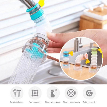 Expandable Kitchen Faucet water Filter Rotating Head Water Purifier - Scrollcart Qatar