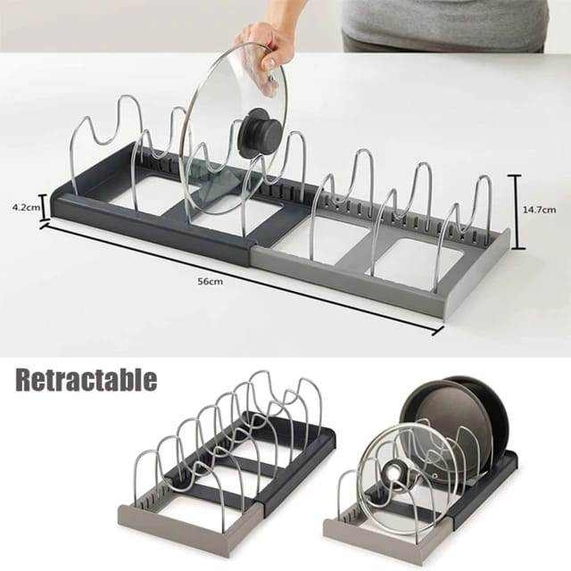 Expandable Kitchen Utensil Plate Organizer - Scrollcart Qatar