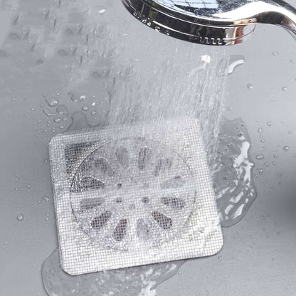 Floor Drain Sticker: Self-adhesive backing, traps hair and debris in sinks, bathrooms, tubs - Scrollcart Qatar