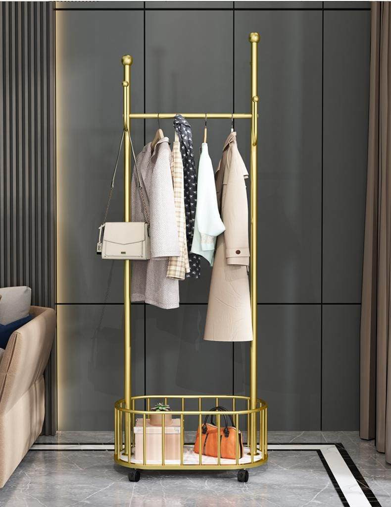 Floor-standing coat and cloth hanging Luxury movable rack - Scrollcart Qatar