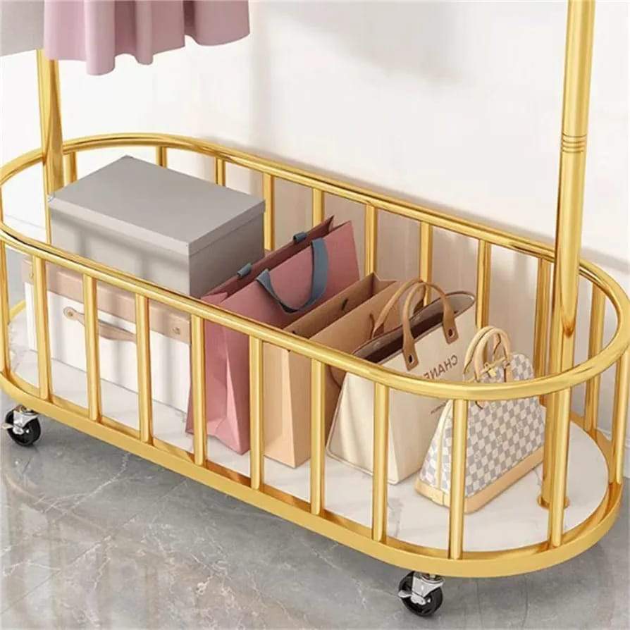 Floor-standing coat and cloth hanging Luxury movable rack - Scrollcart Qatar