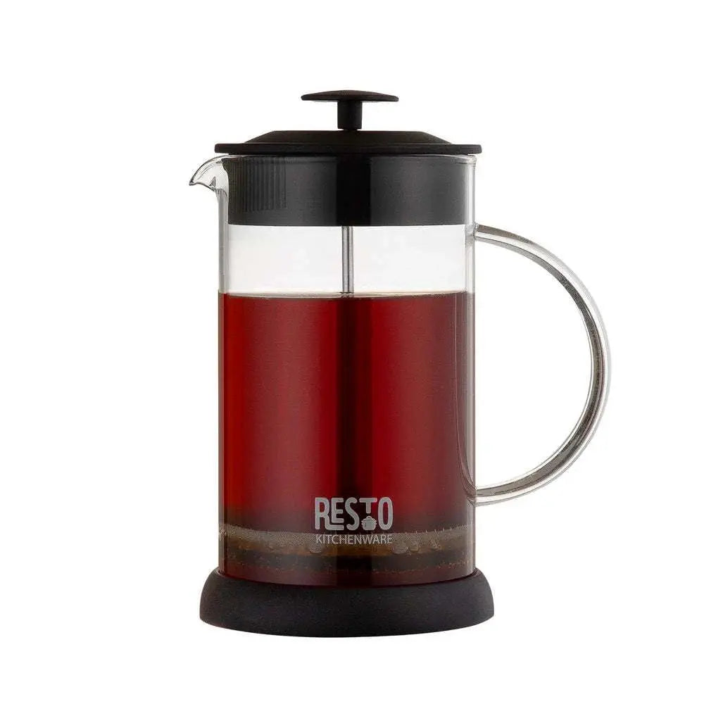 French press with coffee