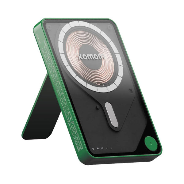 MOMAX 1-Power X Pro 5000mAh Magnetic Wireless Power Bank With Stand And Built -In USB C Cable