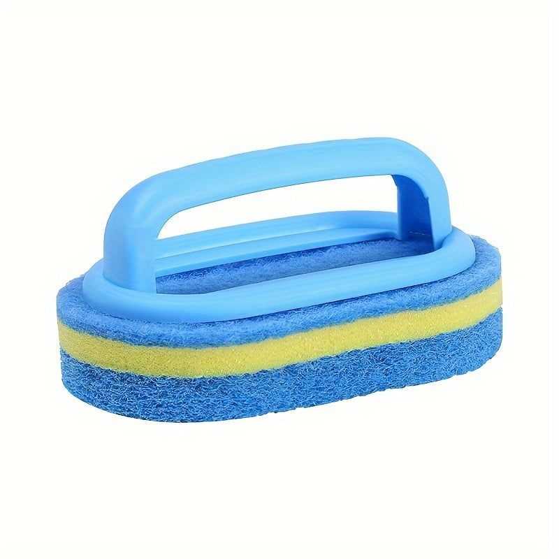 Handle Sponge Cleaning Brush: Ideal for bathroom, kitchen, and dishwashing tasks. - Scrollcart Qatar