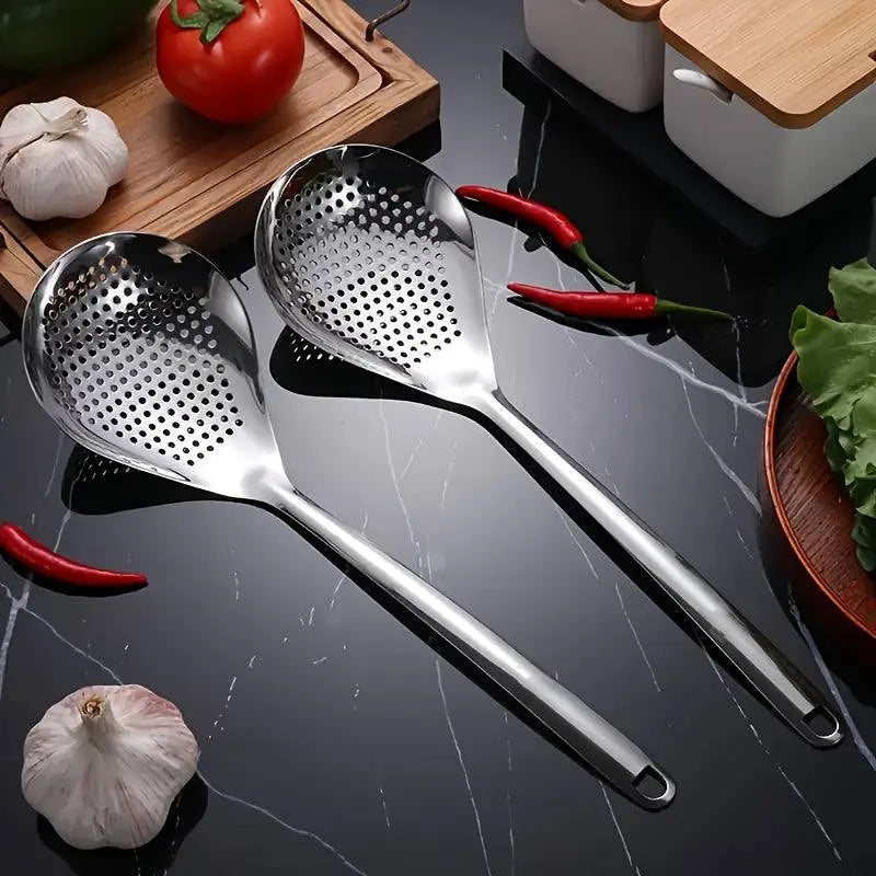 High Quality Stainless Steel Colander and Skimmer Spoon : Essential Kitchen Tool - Scrollcart Qatar