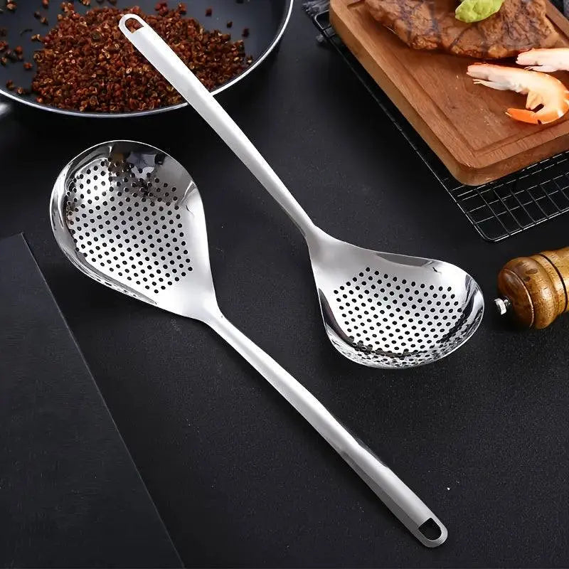 High Quality Stainless Steel Colander and Skimmer Spoon : Essential Kitchen Tool - Scrollcart Qatar