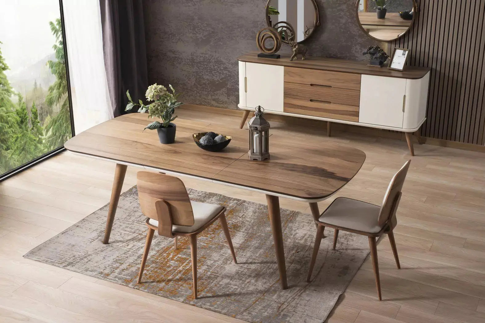 iChello Dining Room Set - table frond top view
