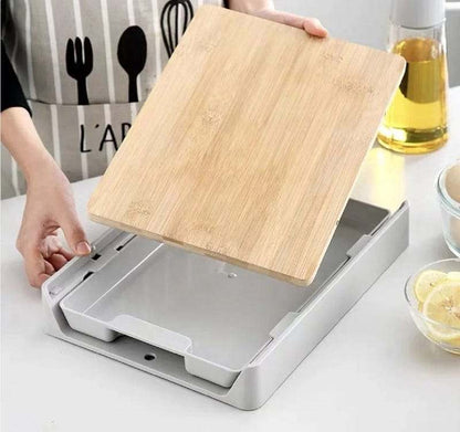 Kitchen Cutting Board Bamboo Wood , Slide Out Drawer Cutting Board - Scrollcart Qatar