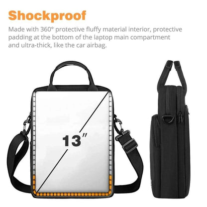 Laptop Bag - Premium WIWU Alpha Vertical Double Layer Bag For 13.3 inc Laptop/Ultra book - Vertical Black - Scrollcart Qatar