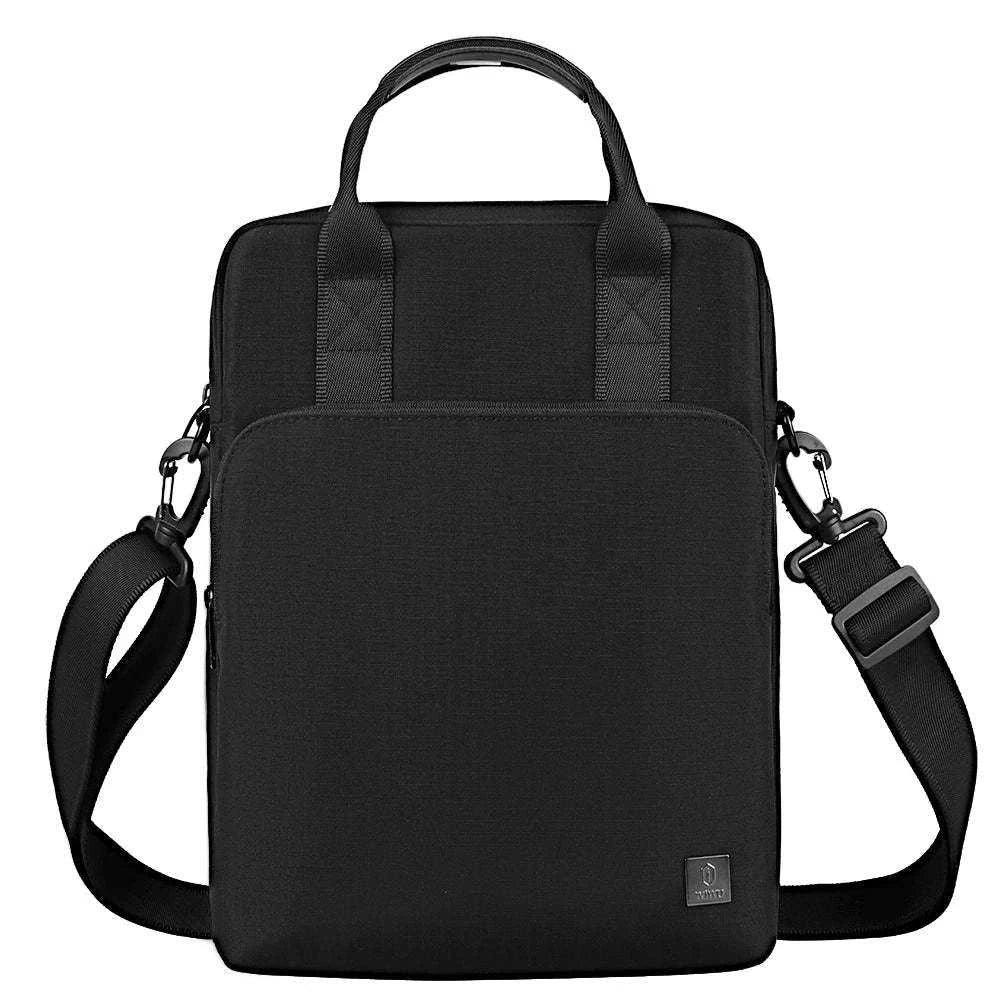 Laptop Bag - Premium WIWU Alpha Vertical Double Layer Bag For 13.3 inc Laptop/Ultra book - Vertical Black - Scrollcart Qatar