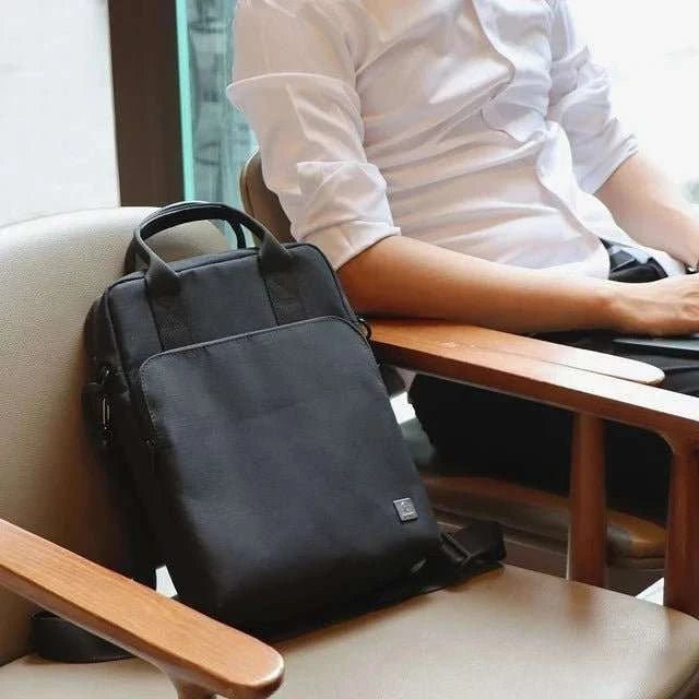 Laptop Bag - Premium WIWU Alpha Vertical Double Layer Bag For 13.3 inc Laptop/Ultra book - Vertical Black - Scrollcart Qatar