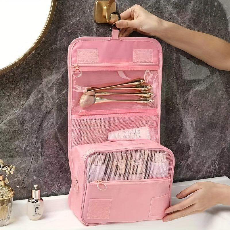 Large Capacity Cosmetic Travel Bag With Durable Handle - Toiletry Storage Bag - Scrollcart Qatar