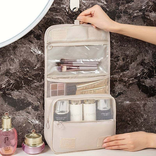 Large Capacity Cosmetic Travel Bag With Durable Handle - Toiletry Storage Bag - Scrollcart Qatar