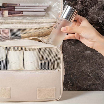 Large Capacity Cosmetic Travel Bag With Durable Handle - Toiletry Storage Bag - Scrollcart Qatar