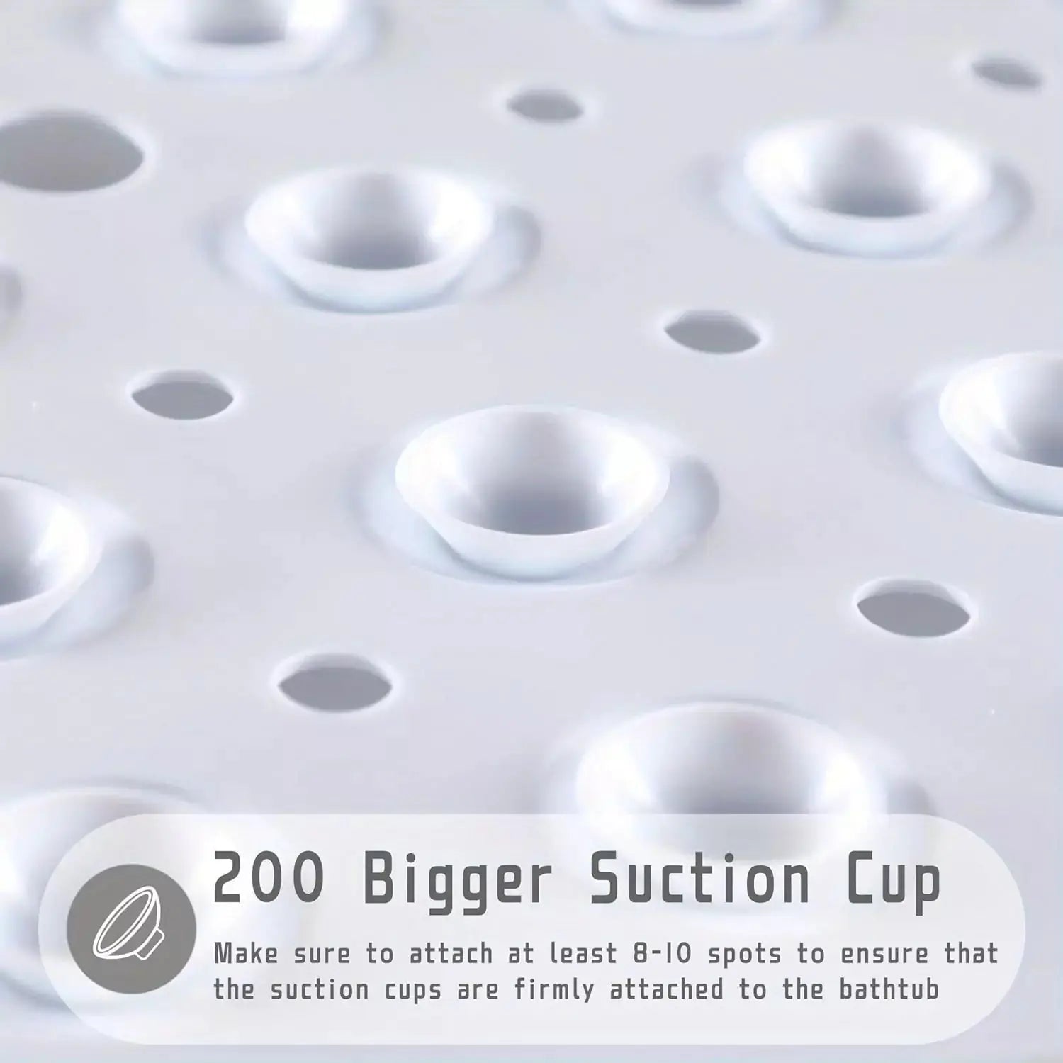 Extra-Long Non-Slip Bathtub Mat with Drain Holes – Transparent, Machine Washable PVC - Scrollcart Qatar