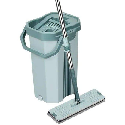 Microfiber Flat Mop With Bucket Smart Cleaning Mop - Scrollcart Qatar