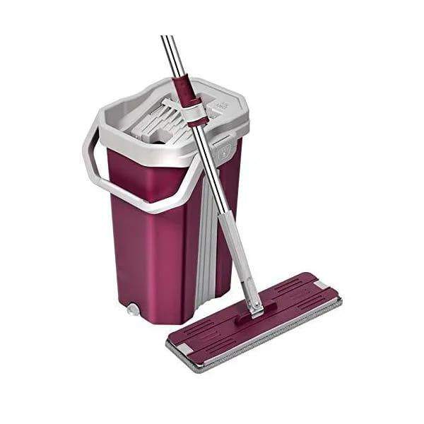 Microfiber Flat Mop With Bucket Smart Cleaning Mop - Scrollcart Qatar