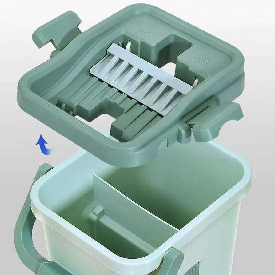 Microfiber Flat Mop With Bucket Smart Cleaning Mop - Scrollcart Qatar