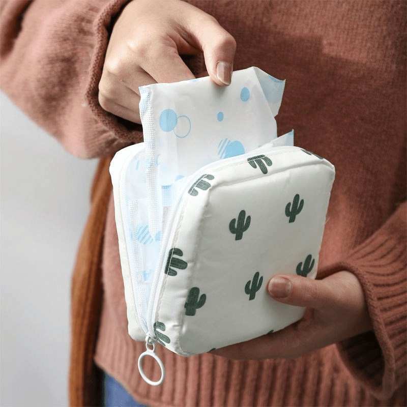 Multi-Function Travel Storage Bag - Sanitary Pad Pouch - Perfect For Toiletries, Sanitary Napkins, And Makeup - Scrollcart Qatar