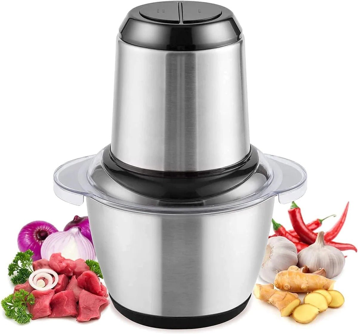 Multipurpose Food Processor - 2-Speed Modes, 300W Power Grinder - Scrollcart Qatar