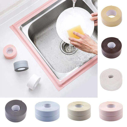 PVC waterproof sealing tape for kitchen sink, Bathroom Shower Corner, Bathtub Corner, Sink Sealing Tape - Scrollcart Qatar