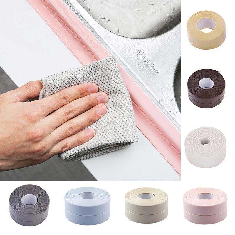 PVC waterproof sealing tape for kitchen sink, Bathroom Shower Corner, Bathtub Corner, Sink Sealing Tape - Scrollcart Qatar