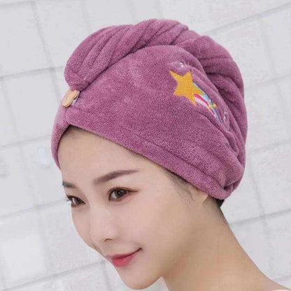 Quick Absorbent Microfiber Hair Drying Towel For Women - Scrollcart Qatar