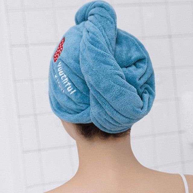 Quick Absorbent Microfiber Hair Drying Towel For Women - Scrollcart Qatar