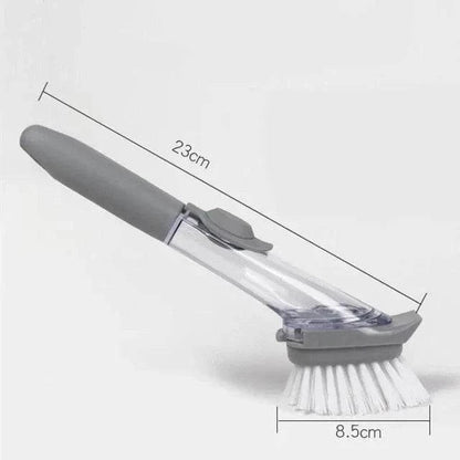 Refillable Liquid Cleaning Brush, Kitchen Bowl Scrubber, Cleaning Brush - Scrollcart Qatar