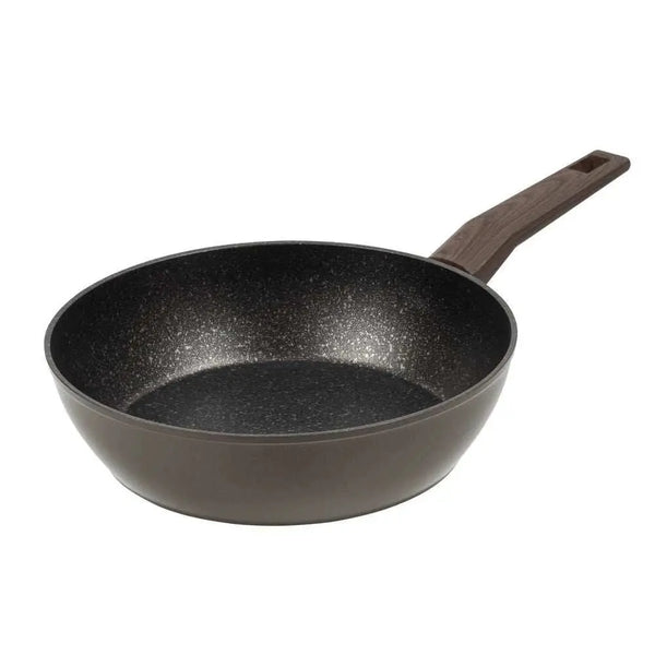 Fry pan: Resto Non-Stick Marble coated Deep Frypan with Hanging Loop - Scrollcart Qatar