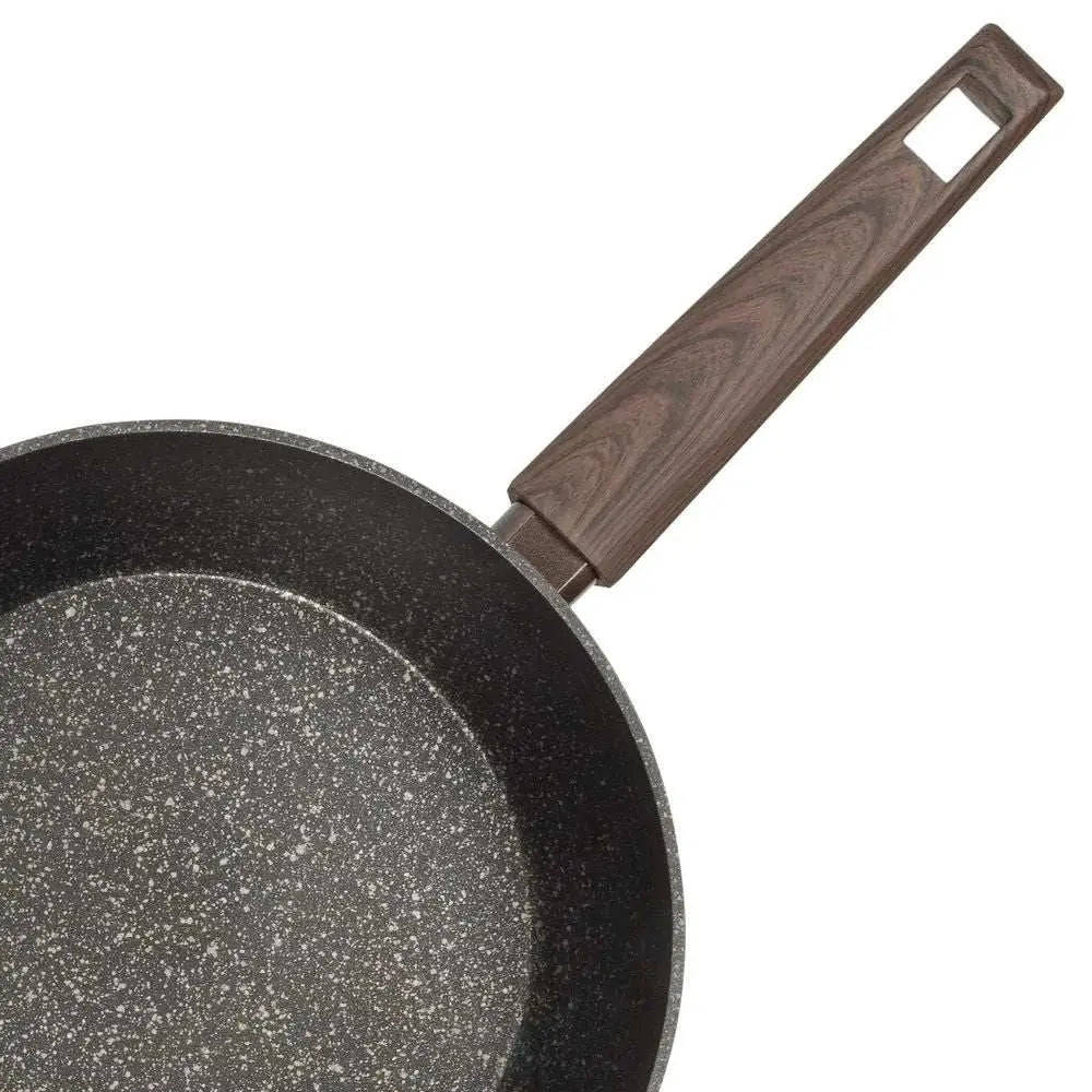Fry pan: Resto Non-Stick Marble coated Deep Frypan with Hanging Loop - Scrollcart Qatar