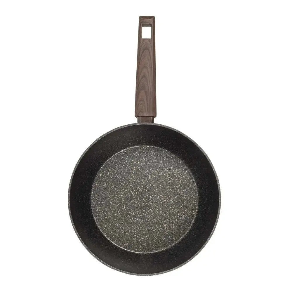 Fry pan: Resto Non-Stick Marble coated Deep Frypan with Hanging Loop - Scrollcart Qatar