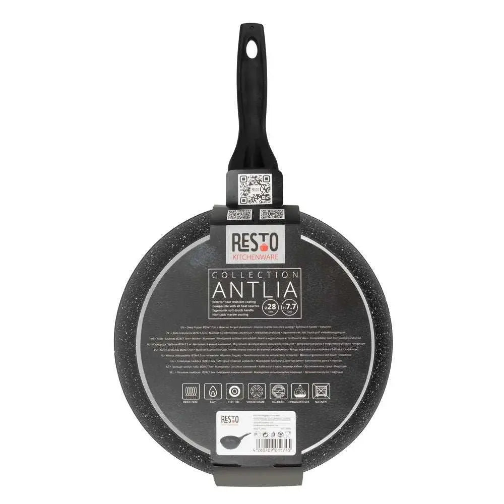 Fry pan, Resto 93060 Non-Stick Deep Frypan with Soft Touch Handle - Scrollcart Qatar