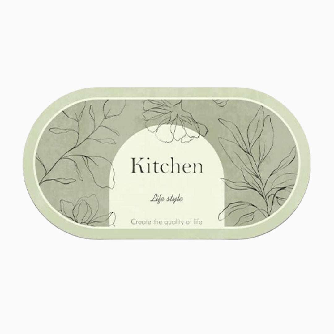 Kitchen Mat: Quick Drying Water Absorbent Nordic Style Mat for Kitchen