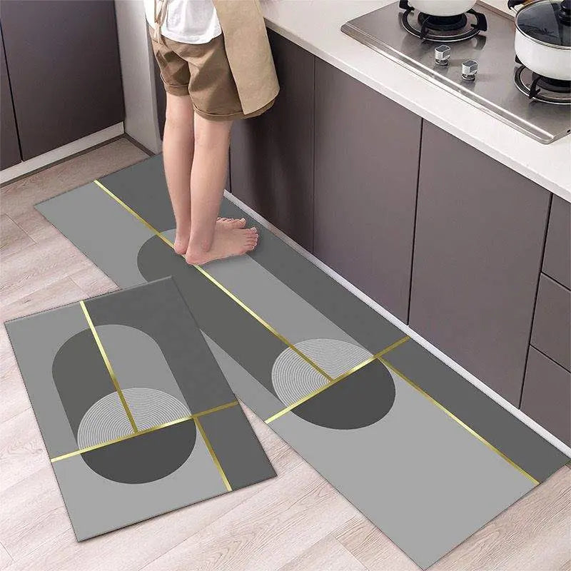 2 pcs Kitchen Floor Mats: Non-Slip, Super Absorbent, Quick-Dry - Scrollcart Qatar