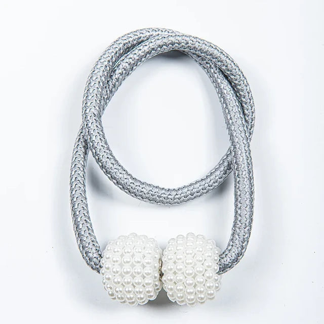 Curtain Clip Tie - Magnetic pearl ball Curtain Accessories