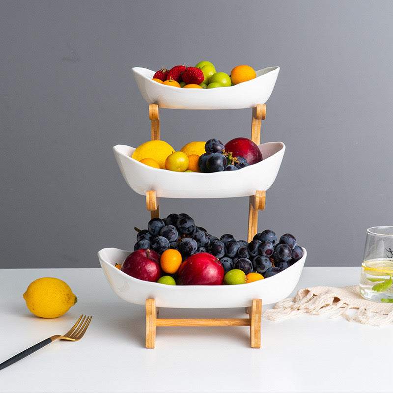 Fruit Organizer - 3 Layer Food Storage Dish - Event Food Organizer