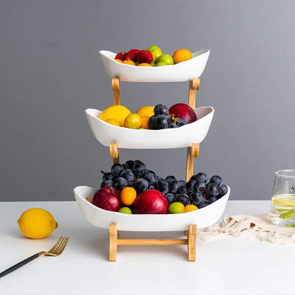 Fruit Organizer - 3 Layer Food Storage Dish - Event Food Organizer