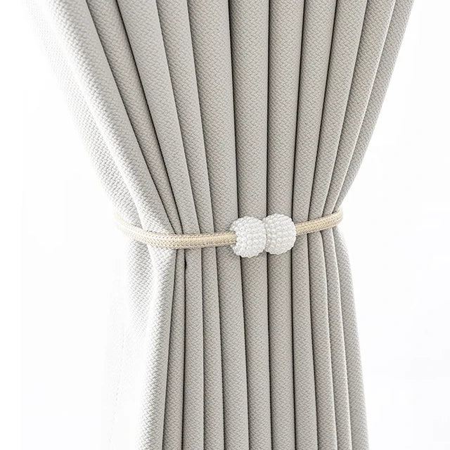 Curtain Clip Tie - Magnetic pearl ball Curtain Accessories