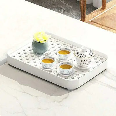 Multi - Layer Golden Kitchen Storage Drain Rack - Scrollcart Qatar