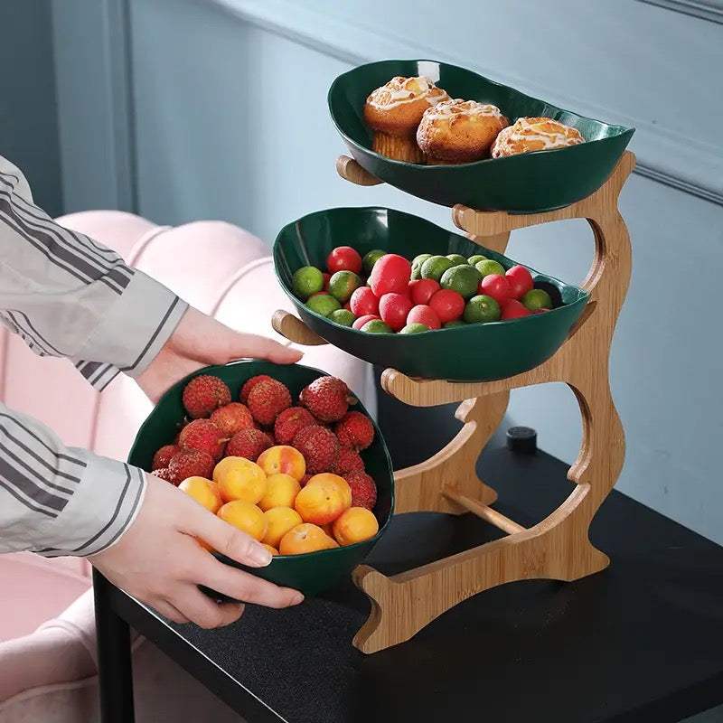 Fruit Organizer - 3 Layer Food Storage Dish -Home Decor